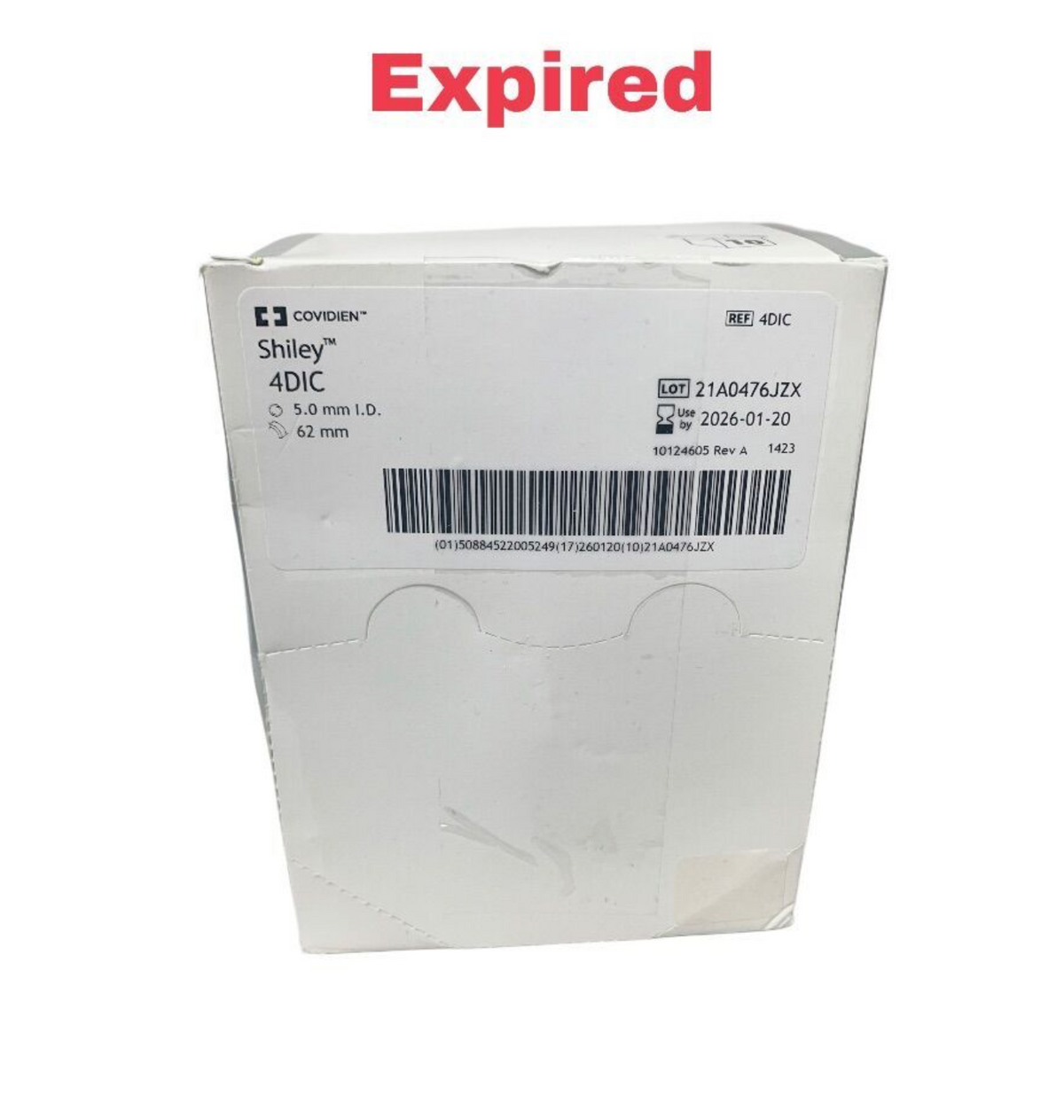 COVIDIEN 4DIC Shiley 5.0 mm l.D. 62 mm Inner Cannula Disposable EXP 2026 01
