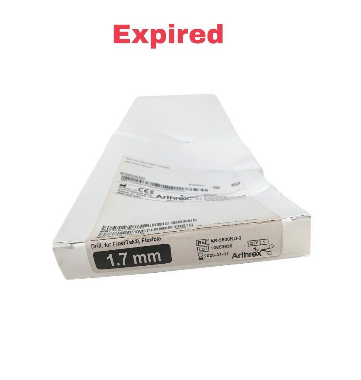 ARTHREX AR-3600ND-3 Flexible Drill for FiberTak® 1.7 mm EXP 2025 01