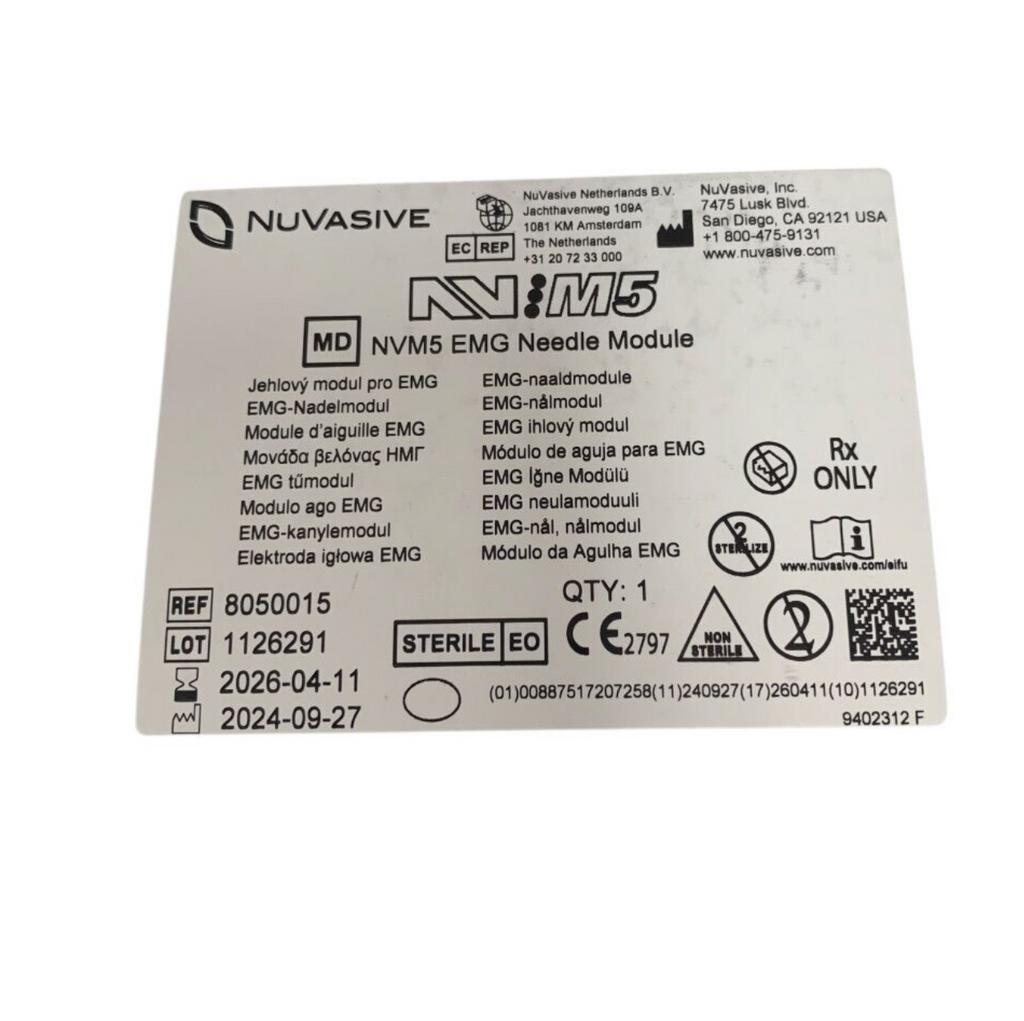 NUVASIVE 8050015 NVM5 EMG Needle Module Exp 2026 04