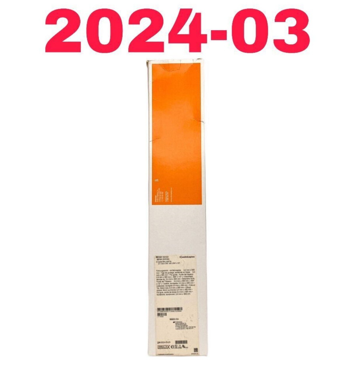 SMITH & NEPHEW 7207221 Guide Wire Drill Tip 2.4 mm x 305 mm .094" × 12" EXP 2024 03