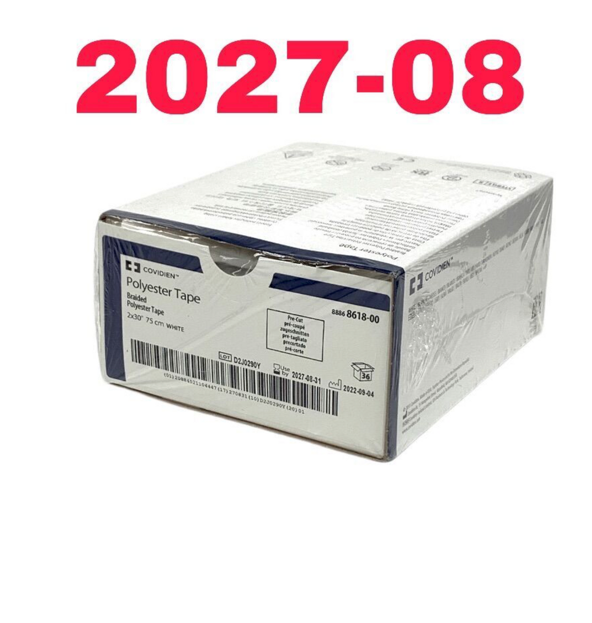 COVIDIEN 8886 8618-00 Polyester Tape Braided Polyester Tape EXP 2027 08