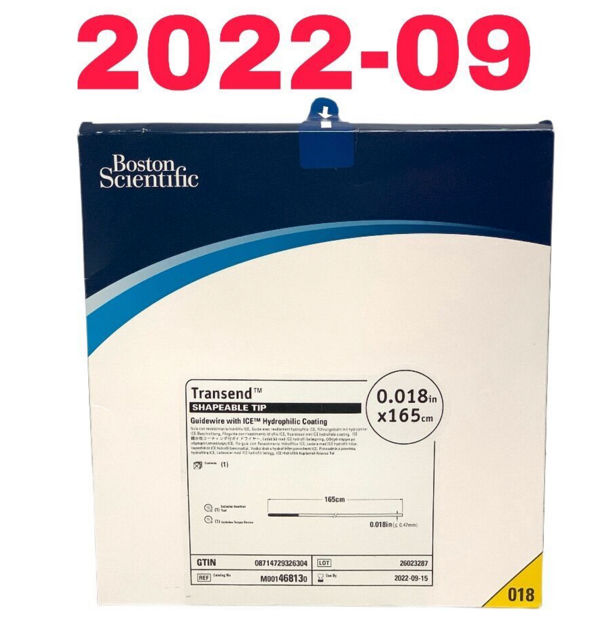 BOSTON SCIENTIFIC M001468130 Transend SHAPEABLE TIP Guidewire with ICE Hydrophilic Coating EXP 2022 09