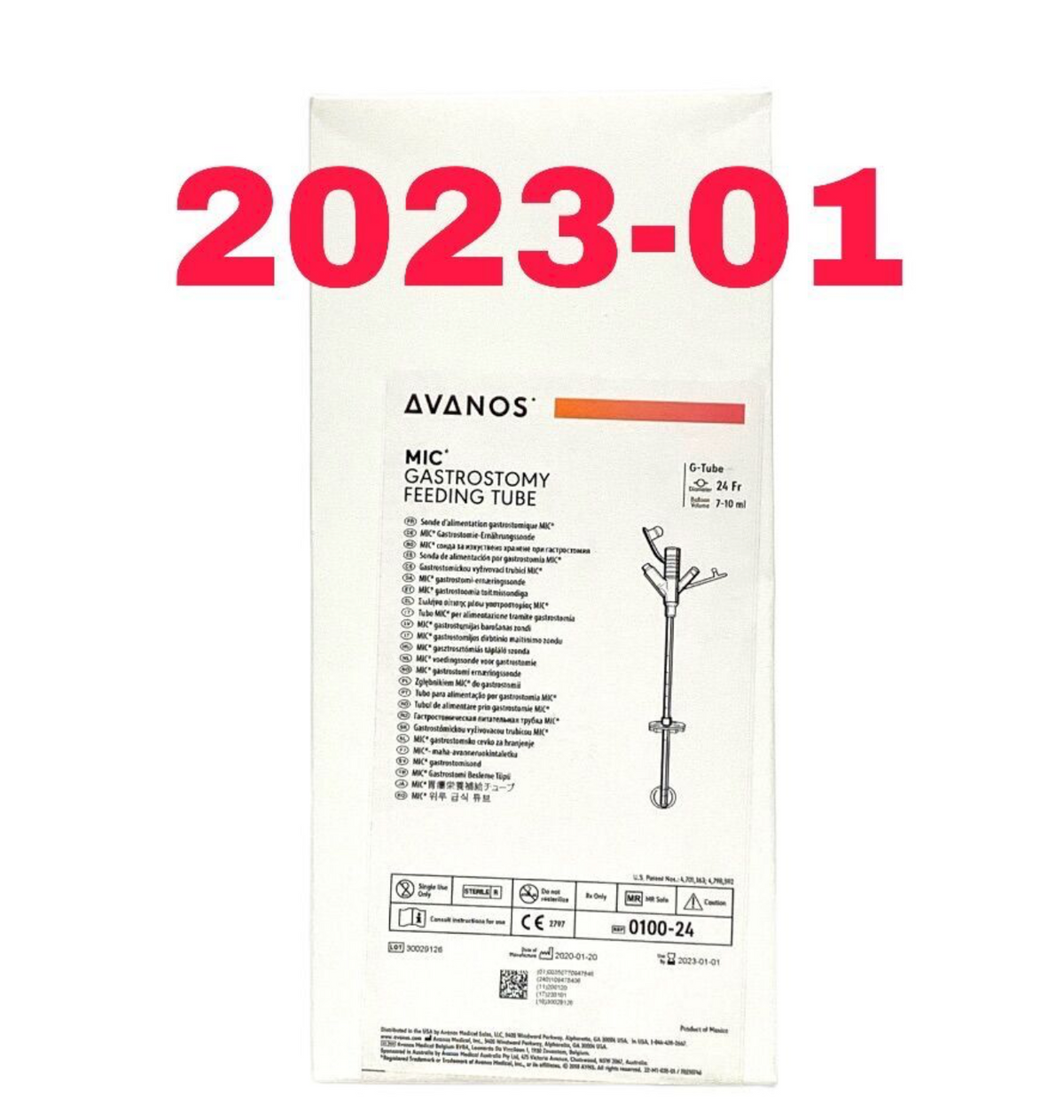 AVANOS 0100-24 MIC GASTROSTOMY FEEDING TUBE EXP 2023 01