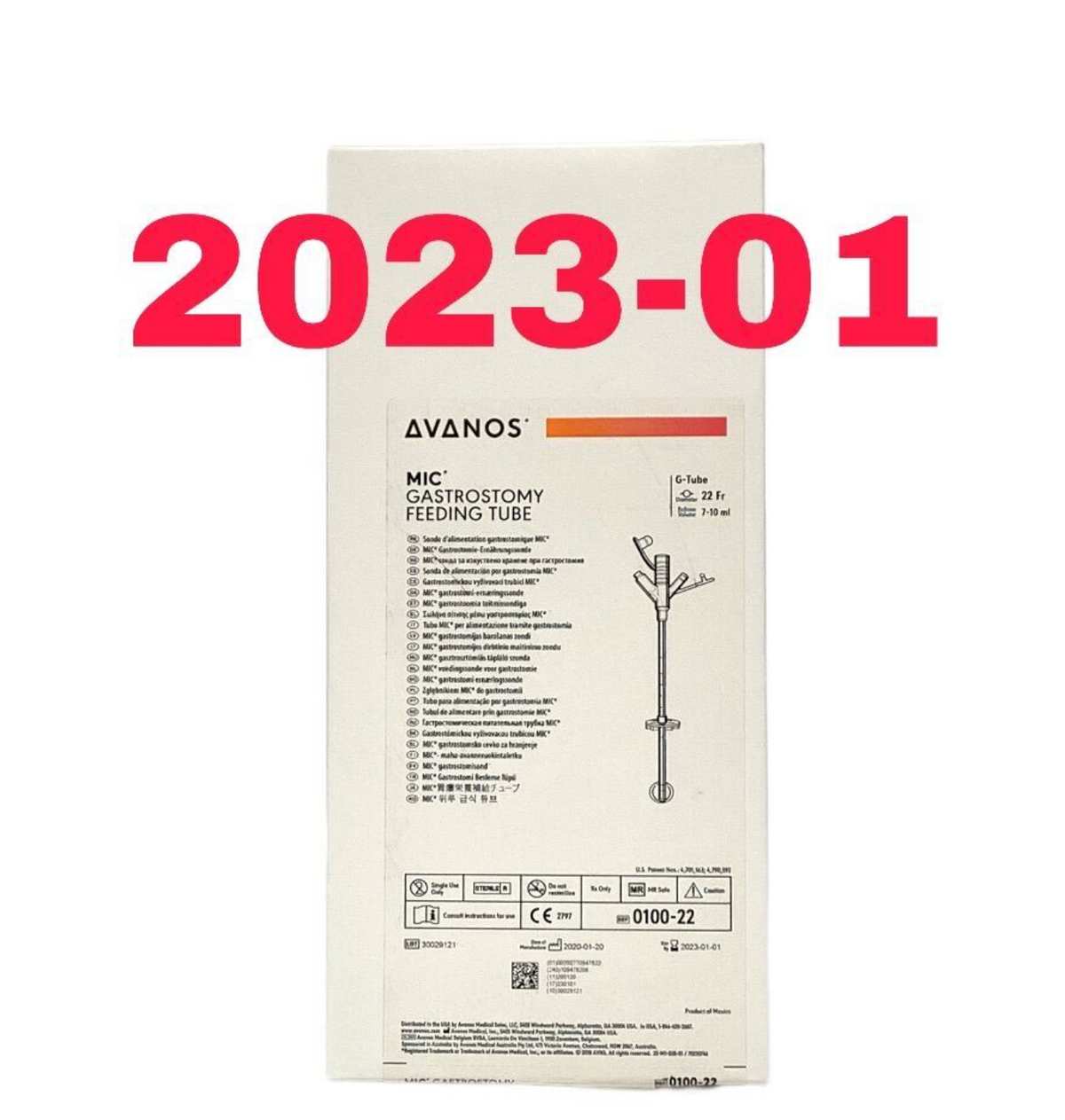 AVANOS 0100-22 MIC GASTROSTOMY FEEDING TUBE EXP 2023 01