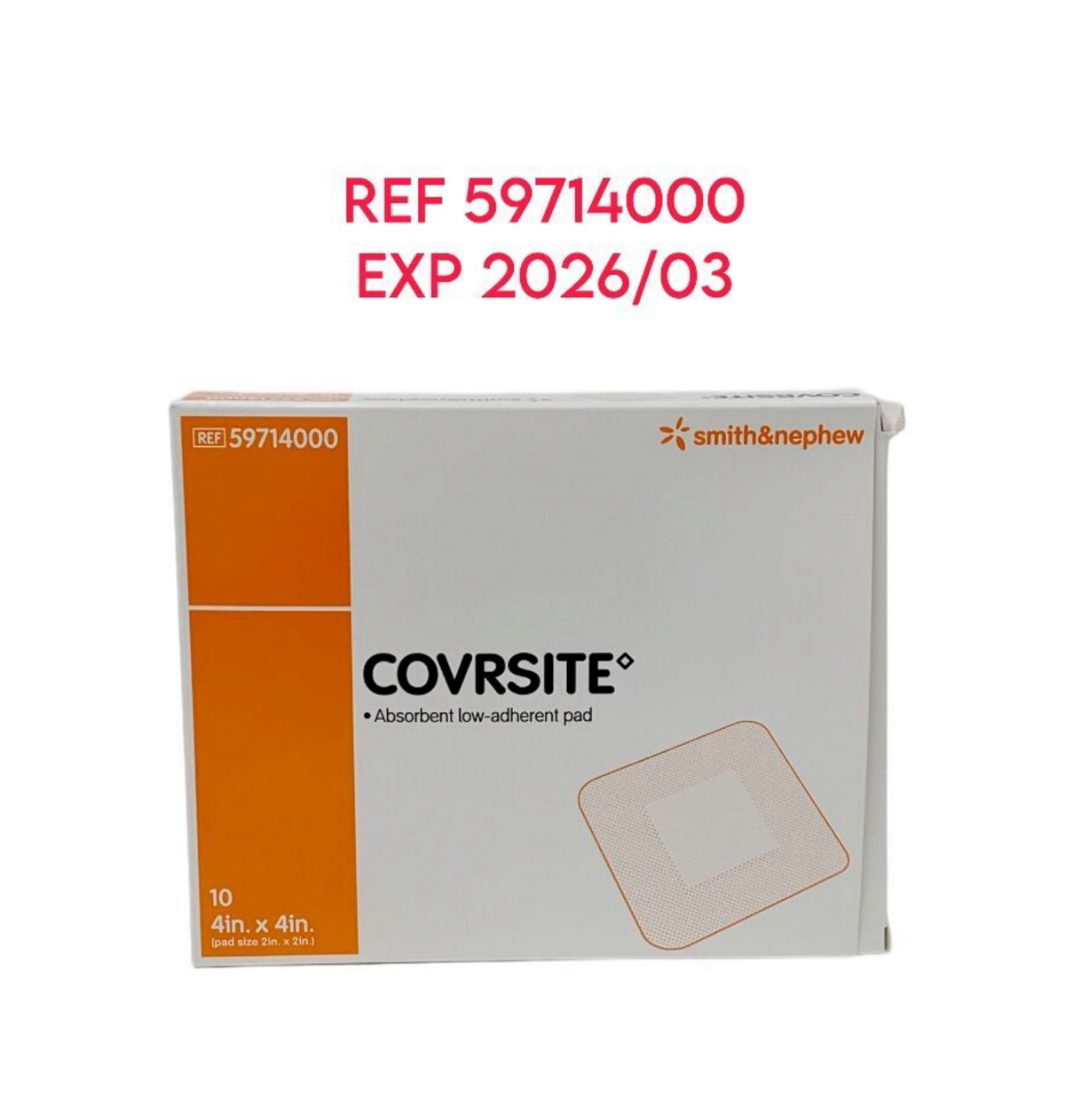 SMITH & NEPHEW 59714000 COVRSITE Absorbent low-adherent pad EXP 2026 03