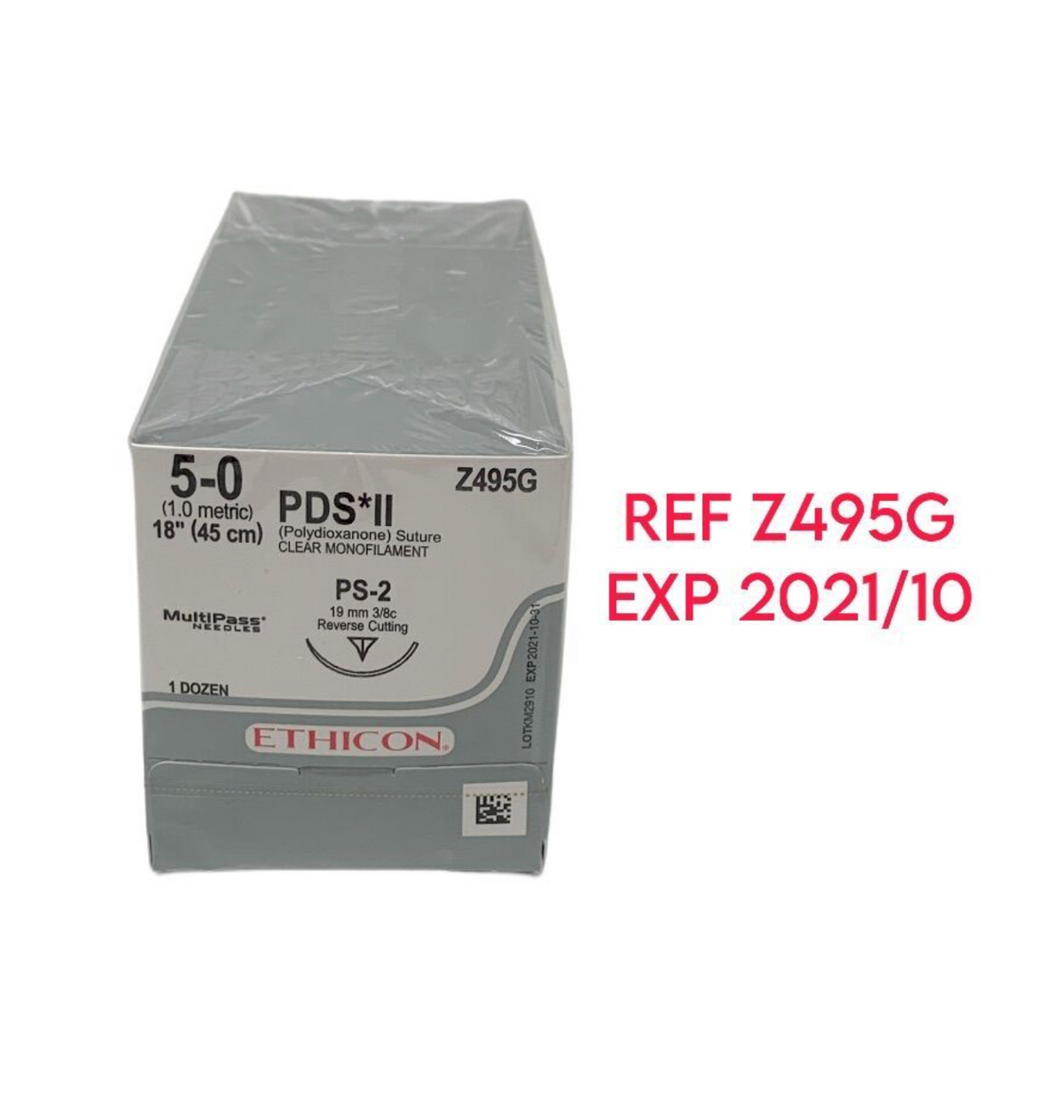 ETHICON Z495G PDS II Polydioxanone Suture CLEAR MONOFILAMENT EXP 2021 10