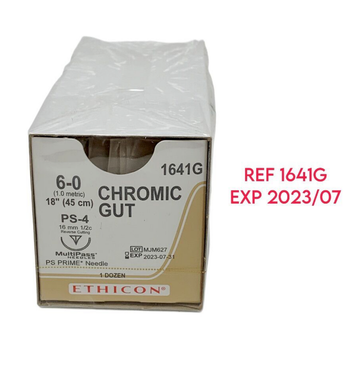ETHICON 1641G CHROMIC GUT SUTURE EXP 2023 07