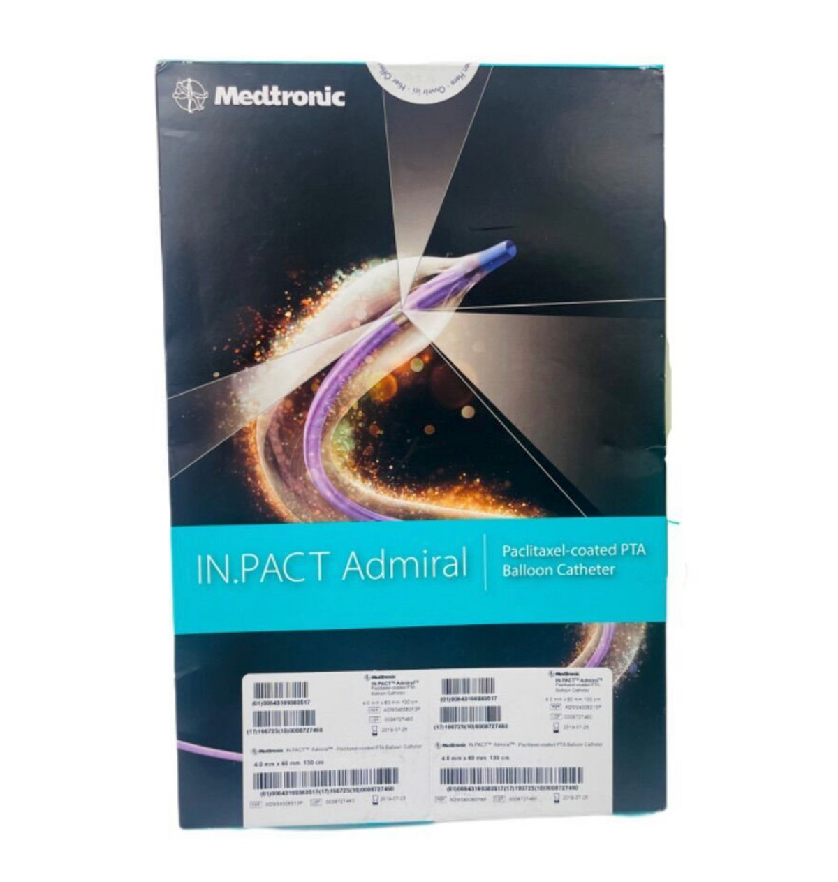 MEDTRONIC ADM04006013P IN PACT ADMIRAL PACLITAXEL COATED PTA BALLOON CATHETER 4MM X 60MM X 130CM EXP 2019 07