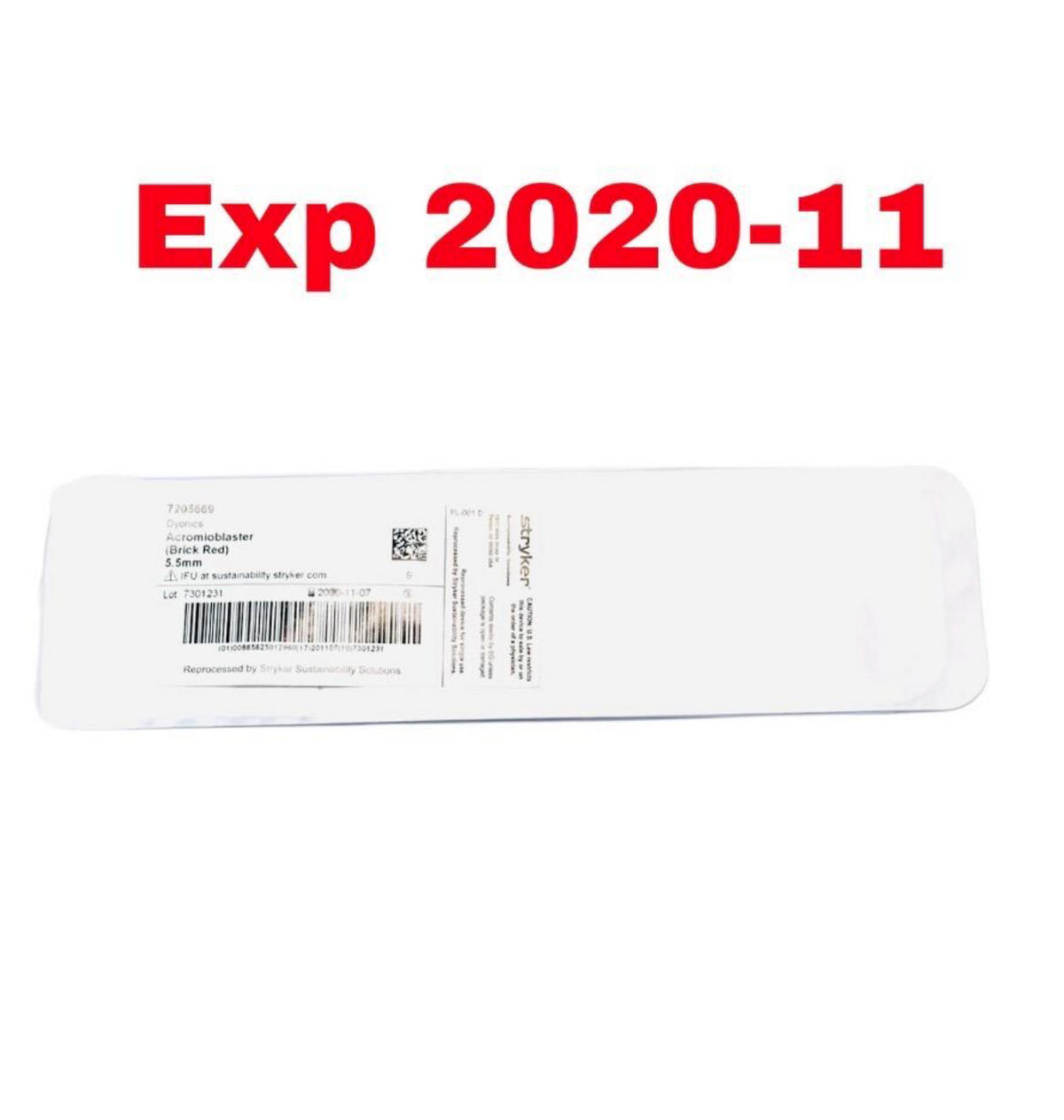 STRYKER 7205669 Dyonics Acromioblaster Brick Red 5.5mm EXP 2020 11