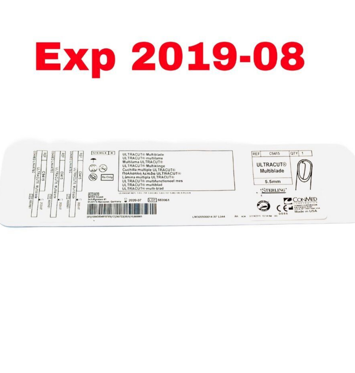 CONMED C9415 ULTRACUT Multiblade 5.5mm EXP 2019 08