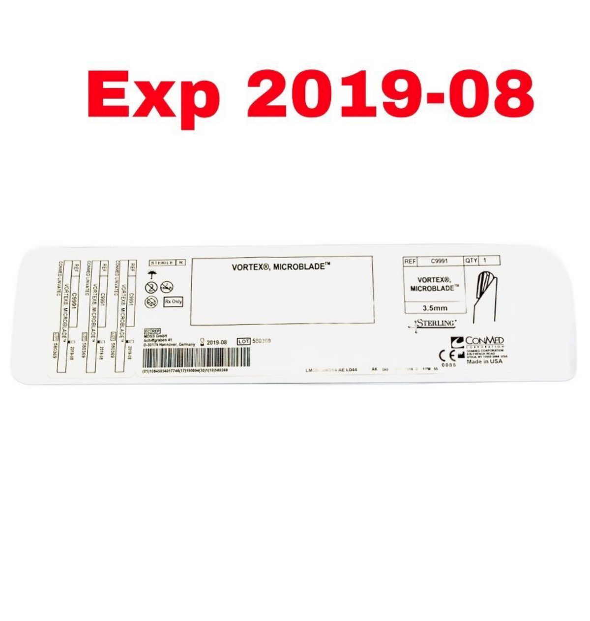 CONMED C9991 VORTEX MICROBLADE EXP 2019 08