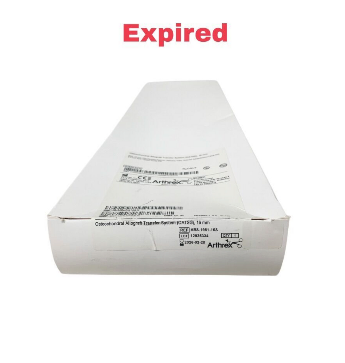 ARTHREX ABS-1981-16S OATS Osteochondral Allograft Transfer System 16mm Surgical Instrument Exp2026 02
