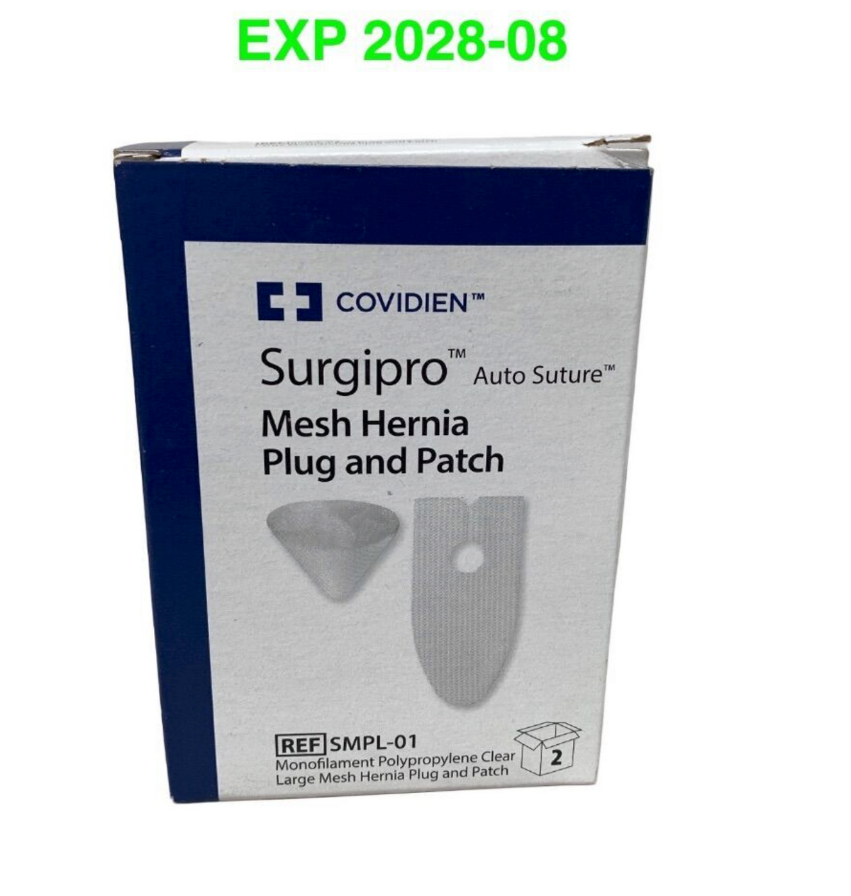 COVIDIEN SMPL-01 Surgipro Mesh Hernia Plug and Patch Large EXP 2028 08