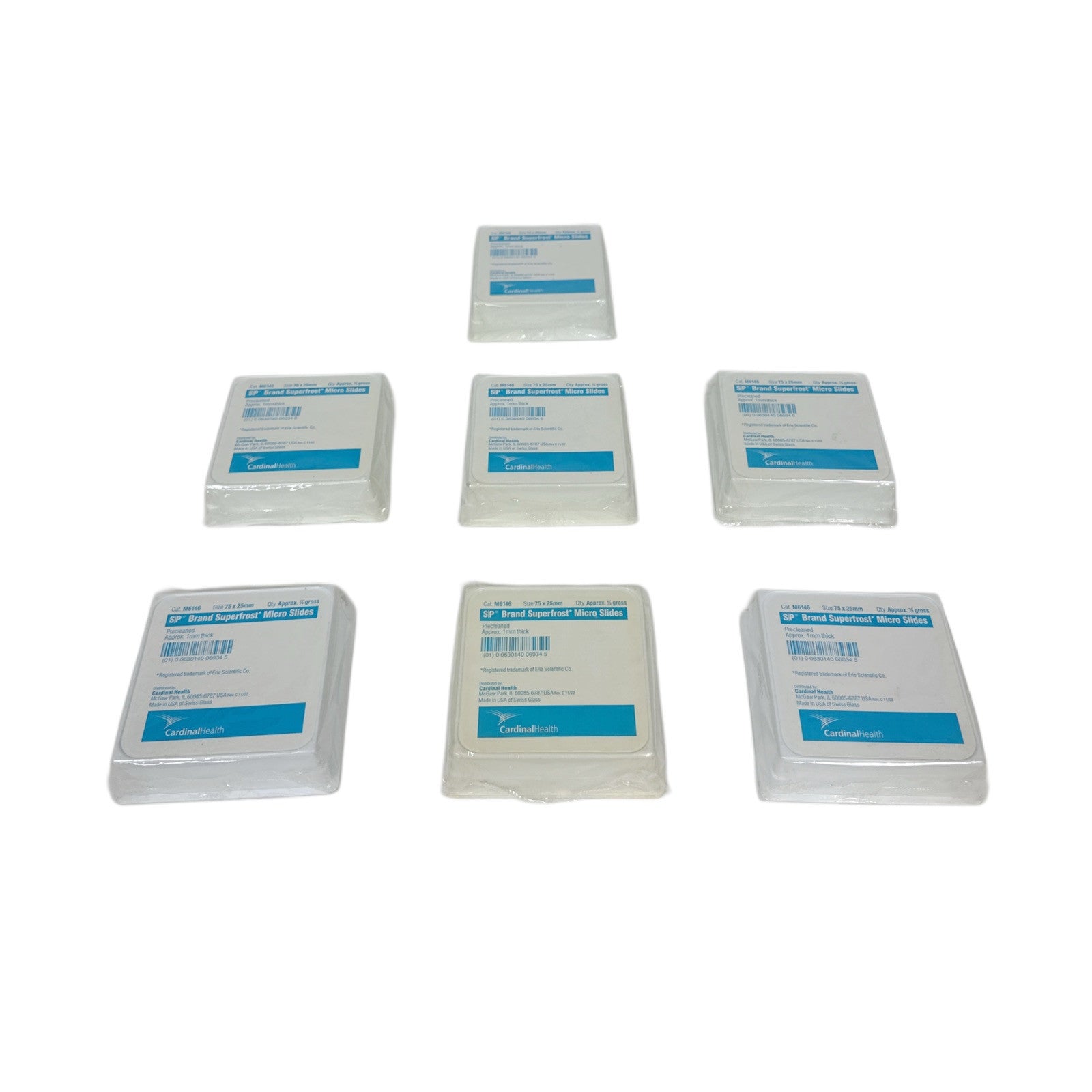 Cardinalhealth M6146 S/P Superfrost Micro Slides 75 X 25 mm, 1/2 Gross, Lot Of 7